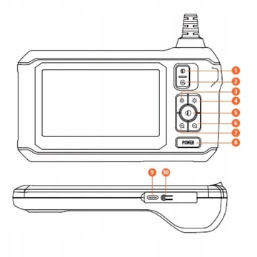 KAMERA INSPEKCYJNA ENDOSKOP PRZEWÓD 5m SONDA 2,7cm 8.5mm 8LED HD ZOOM IP67