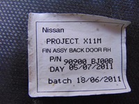 фото thumb №6, Обивка обшивка кузов задняя nissan nv200 90900bj008
