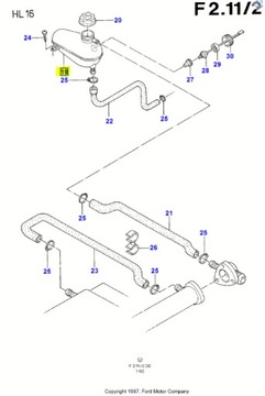 фото thumb №6, Бак расширительный ford sierra 1987-1993 dd оригинальный номер 1659159