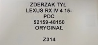 фото thumb №11, Бампер задняя lexus rx iv 4 15- pdc 52159-48150