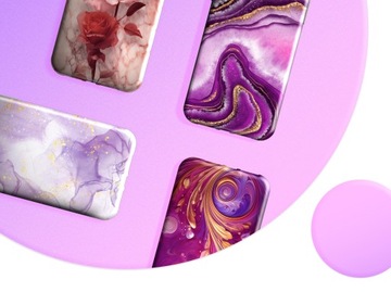 ETUI DO IPHONE 11 WZORY RÓŻOWY MARMUR PURPURA RÓŻ MARMUR OBUDOWA POKROWIEC