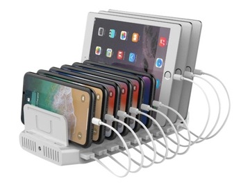 Зарядная станция 10 x USB 160 Вт, QC3.0, USB-C, Y