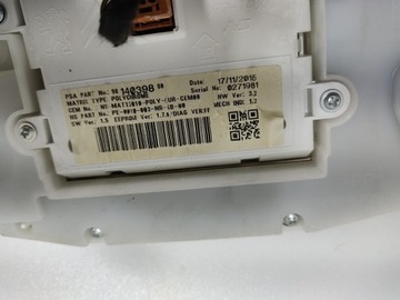 фото thumb №9, Спидометр peugeot 208 i 1.2 vti 9814696380 9814039880 2012-2019 европа