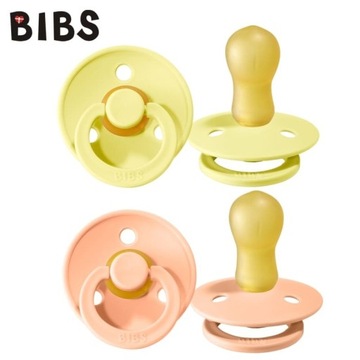 Соска BIBS 0-6 RUBBER 2 упаковки SUNSHINE PEACH