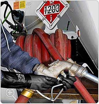 Маслостойкие перчатки с ПВХ-покрытием SHOWA 660 ESD