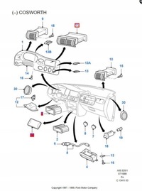 фото thumb №11, Решётка обдув средняя ford escort 95-01