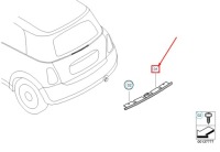 фото thumb №9, Mini cooper cabrio r52 задні третій світло стоп-сигнал білий 63256961015