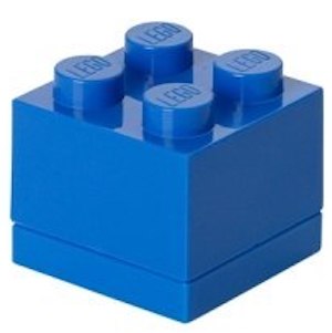 LEGO Pojemnik 4 MINI Klocek Pudełko NIEBIESKI
