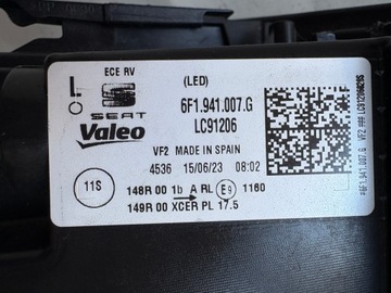 фото thumb №13, Seat ibiza v рестайлінг arona рестайлінг фара повний led лівий лампа 6f1941007g