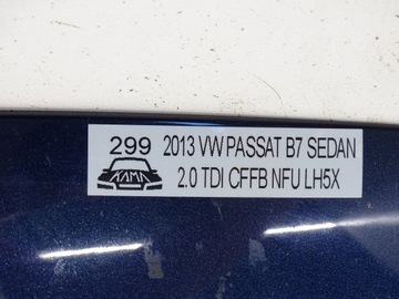 фото thumb №11, Капот кришка перед передня двигуна vw passat b7 3a темно-синя lh5x