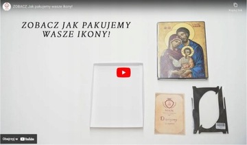 MAJK Религиозная икона СВЯТОЕ СЕМЬЕ КРЕЩЕНИЕ ПОДАРОК ​​25 x 32 см Большой