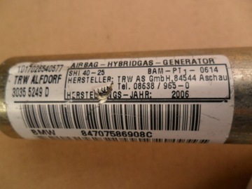 фото thumb №7, Bmw 1 e87 шторка подушка безпеки 85707587008n 84707586908c