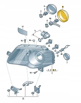 фото thumb №2, Защита заглушка фара vw passat b6 3c0941607d оригинал vw 3c0941607d