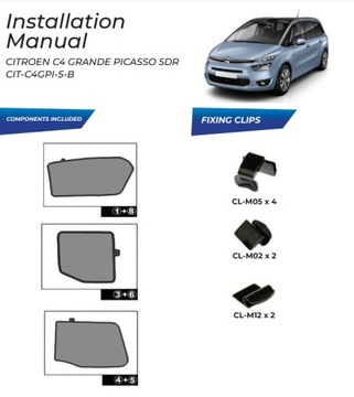 фото thumb №15, Шторки citroen c4 grand picasso 2014-22 захисні накладки ролети сонцезахисний