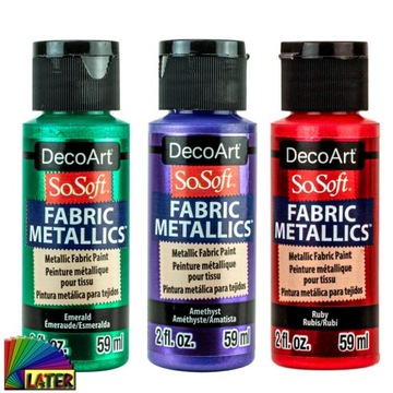 SOSOFT краска для ткани 59мл обсидиан металлик DSM38
