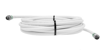 Gotowy kabel antenowy Wtyk TV i Gniazdo Antenowe 3m biały PREMIUM