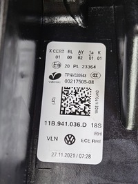 фото thumb №16, Права лампа перед vw id4 id.4 2020- 11b941036d full led