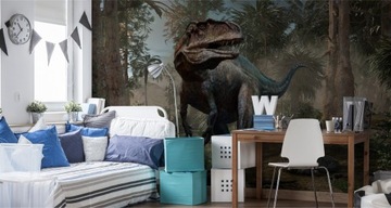 Fototapeta dla Dzieci DINOZAUR 3D Drzewa 400x280
