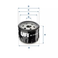 Фильтр масла ufi oem quality renault/psa/fiat Оригинал, фото thumb