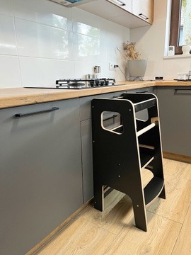 Kitchen Helper dla dzieci czarny SOLIDNY 18 mm