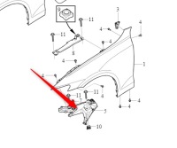 Кронштейн   кронштейн крила правий перед volvo v60 s60 2019- оригінальний номер 31468232 Недорого, фото thumb