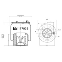 фото thumb №1, Пневмоподушка подвеска пневматический febi 177933
