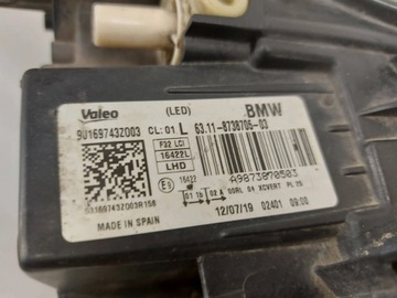 фото thumb №13, Bmw 4 f32 f33 f36 рестайлинг lci led левая лампа передняя перед фара