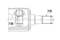 фото thumb №2, Шарнір внутрішній hyundai matrix 1.6 01-