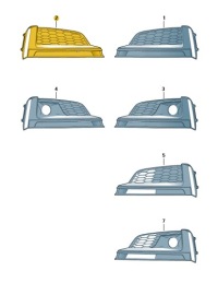 Купити Решітка заглушка бампер перед правий audi a5 b9 aso, фото thumb