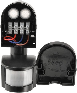 Czujnik Ruchu PIR Na Podczerwień IP44 220-240V AC MAX 300W Czarny