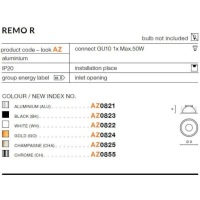Отражатель REMO R бежевый AZ0825 - Azzardo