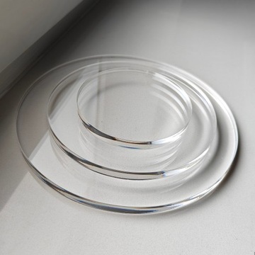 KOŁO Z PLEXI BEZBARWNEJ (PLEKSI / PLEKSA) - 3mm - Cięte Laserem Na Wymiar