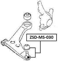 фото thumb №2, Шаровая опора рычага space wagon runner 98- нижний