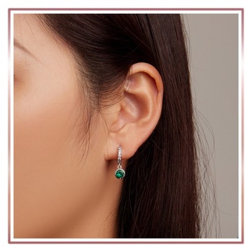 Серебряные серьги КРИСТАЛЛ СОЛНЦЕ И ЛУНА S925