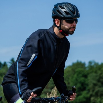 ЗИМНЯЯ ВЕЛОСИПЕДНАЯ КУРТКА L С УТЕПЛИТЕЛЬНОЙ ПОДКЛАДКОЙ SOFTSHELL POLAND