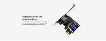 Внутренняя сетевая карта 2,5G PCI-E Ethernet 2500 Мбит/с Win11/Win10 Linux