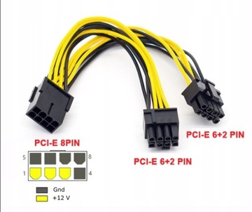 Разветвитель питания VGA PCI-E 6PIN 2x 8PIN