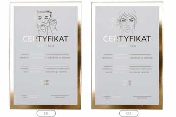 CERTYFIKAT SZKOLENIOWY ZŁOTY DYPLOM CERTYFIKATY BEAUTY A4 PAKIET 6 szt