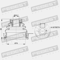 фото thumb №7, Шарнір гомокінетичний внутрішній лівий renault logan 2005-2 | 2411-loglh f