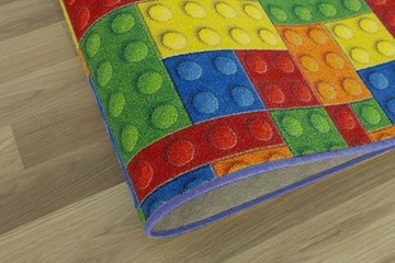 DYWAN MODNY KOLOROWY W KLOCKI DO POKOJU DZIECKA DZIECI NA FILCU 100x200 cm