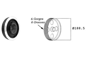 фото thumb №2, Колесо ременное вала коленчатого vw a6 q7 vw touareg 2,7