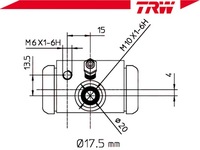 фото thumb №2, Trw циліндрик гальмівний renault clio thalia 98- l