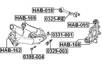 фото thumb №3, Febest 0398-004 шаровая опора крепёжный, рычаг поперечный