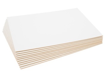 10x HDF Biały - 3mm - A4 297x210mm - cięcie laser