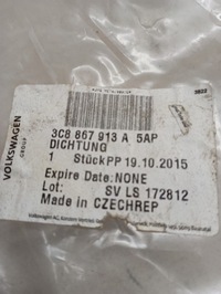 фото thumb №3, 3c8867913a passat cc прокладка дверь внутренняя