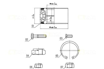 фото thumb №2, Підшипник колеса комплект перед seat arosa vw golf ii j