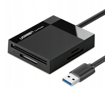 Кардридер Ugreen USB 3.0 SD/micro SD/CF/MS черный (30231)