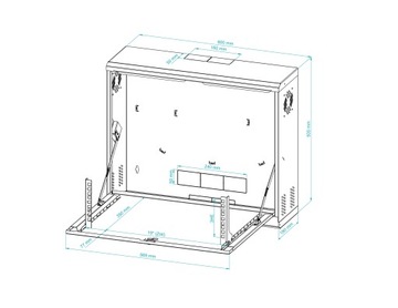 Корпус шкафа для регистратора CCTV RACK StalFlex Вертикальный 19