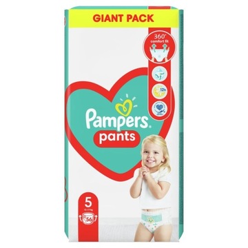БРЮКИ PAMPERS 5 БРЮКИ 56 ШТ STOP&PROTECT НОВИНКА