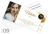 Приглашение на 18-летие с фотографией DL